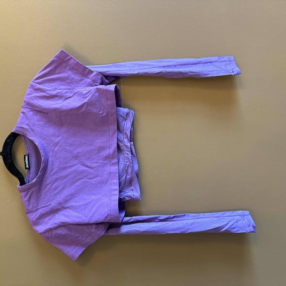 JACQUEMUS Le Double Cropped Layered T-Shirt - Purple xsmall - Picture 2 of 6